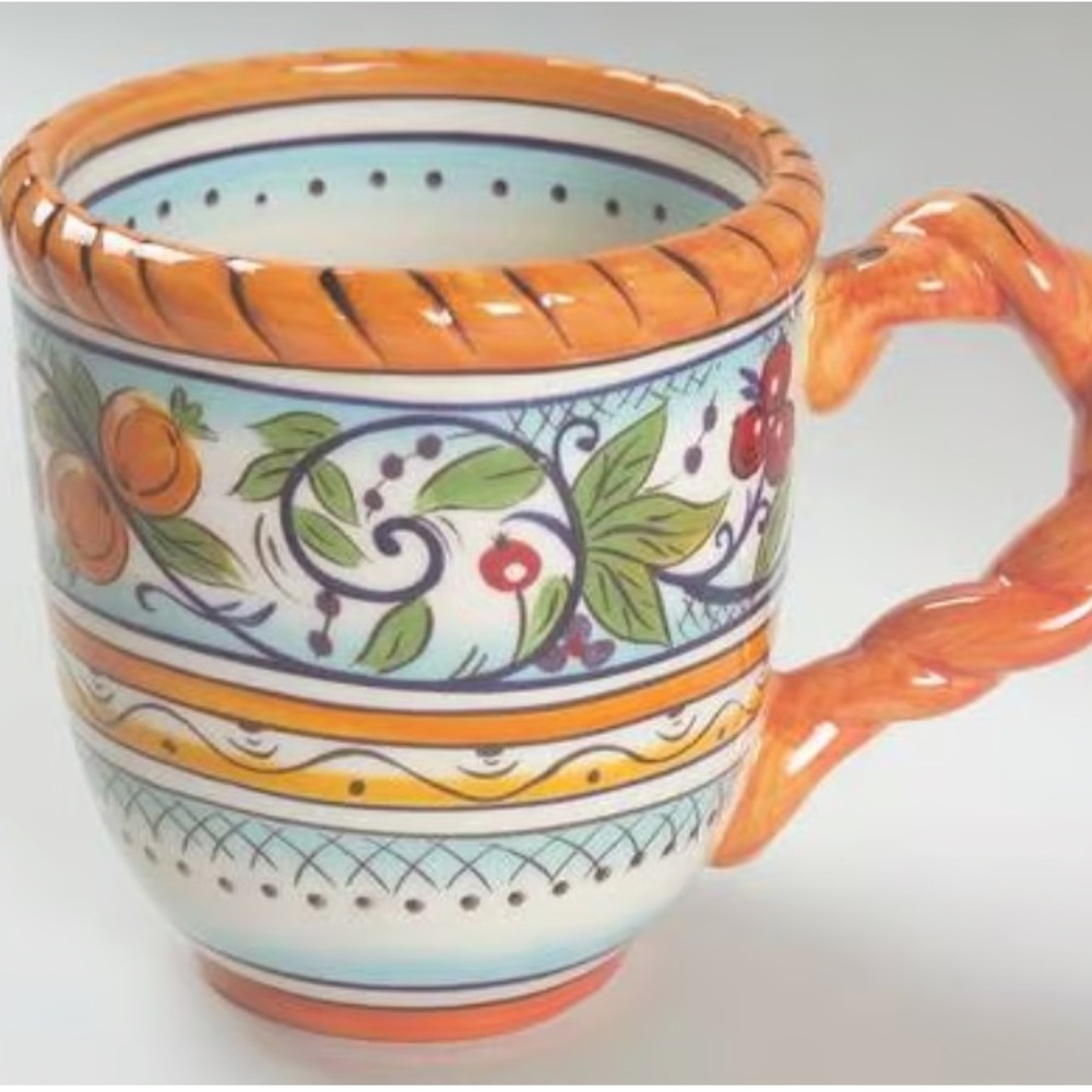 2 Dario Farrucci Designs Hand Painted Mugs